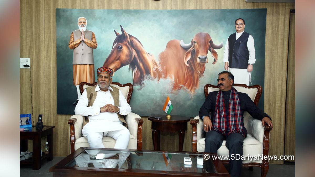 Sukhvinder Singh Sukhu, Himachal Pradesh, Himachal, Congress, Indian National Congress, Himachal Congress, Shimla , Chief Minister of Himachal Pradesh, Parshottam Rupala, BJP, Bharatiya Janata Party, Union Minister for Fisheries Animal Husbandry and Dairying