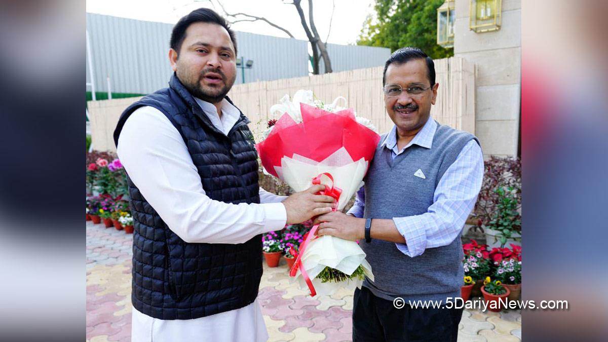 Tejashwi Yadav, Deputy Chief Minister Of Bihar, Patna, Rashtriya Janata Dal, Bihar, RJD, Arvind Kejriwal, AAP, Aam Aadmi Party, Delhi Chief Minister, New Delhi