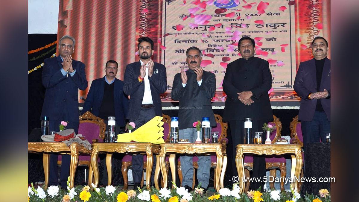Anurag Thakur, Anurag Singh Thakur, BJP, Bharatiya Janata Party, Union Minister for Information & Broadcasting and Youth Affairs & Sports, Sukhvinder Singh Sukhu, Himachal Pradesh, Himachal, Congress, Indian National Congress, Himachal Congress, Shimla, Chief Minister of Himachal Pradesh