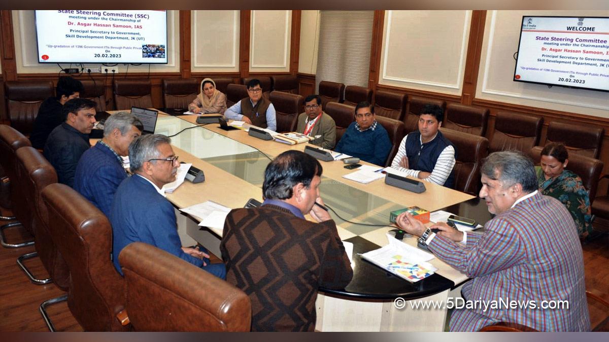 Jammu, Principal Secretary Skill Development Department, Dr. Asgar Hassan Samoon, Jammu And Kashmir, Jammu & Kashmir, State Steering Committee, SSC