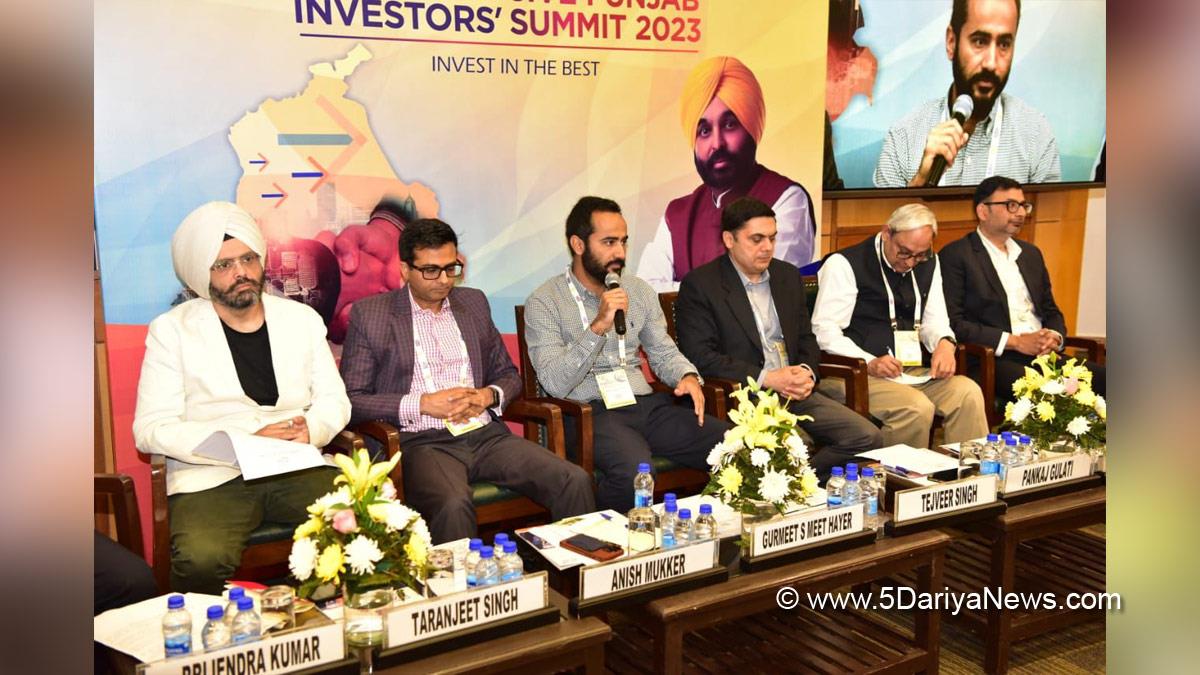 Gurmeet Singh Meet Hayer, Meet Hayer, AAP, Aam Aadmi Party, Aam Aadmi Party Punjab, AAP Punjab,  5th Progressive Punjab Investor Summit 2023, Progressive Punjab Investor Summit, PPIS, Invest Punjab, Punjab Investors Summit
