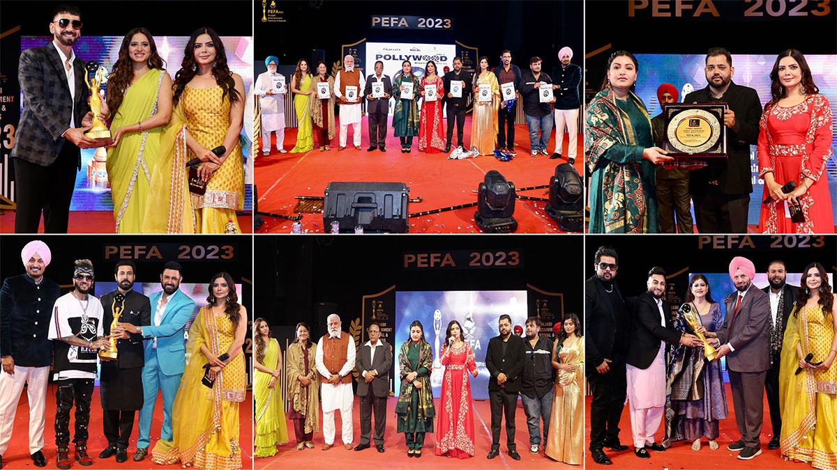 Pollywood, PEFA Award, PEFA Award 2023, PEFA Awards 2023, PEFA Awards, Punjabi Entertainment Festival, Punjabi Entertainment Festival 2023, Satinder Sartaaj, Gippy Grewal, Jazzy B, Maninder Buttar, Sargun Mehta, Diljit Kaur, Pollywood Directory, Pollywood Directory 2023, Sapan Manchanda, Niharka, Anmol Gagan Mann, PEFA Award List, PEFA Award List 2023, Sapan Manchanda PEFA Award
