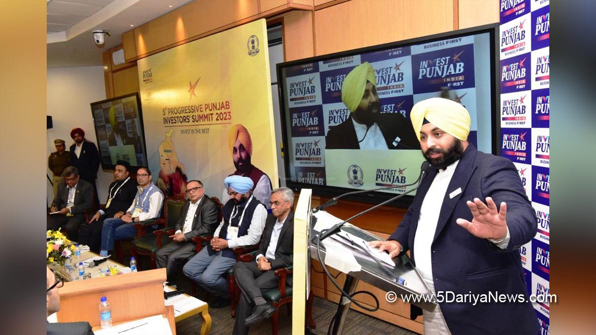Harjot Singh Bains, AAP, Aam Aadmi Party, Aam Aadmi Party Punjab, AAP Punjab, Government of Punjab, Punjab Government,5th Progressive Punjab Investor Summit 2023, Progressive Punjab Investor Summit, PPIS, Invest Punjab, Punjab Investors Summit