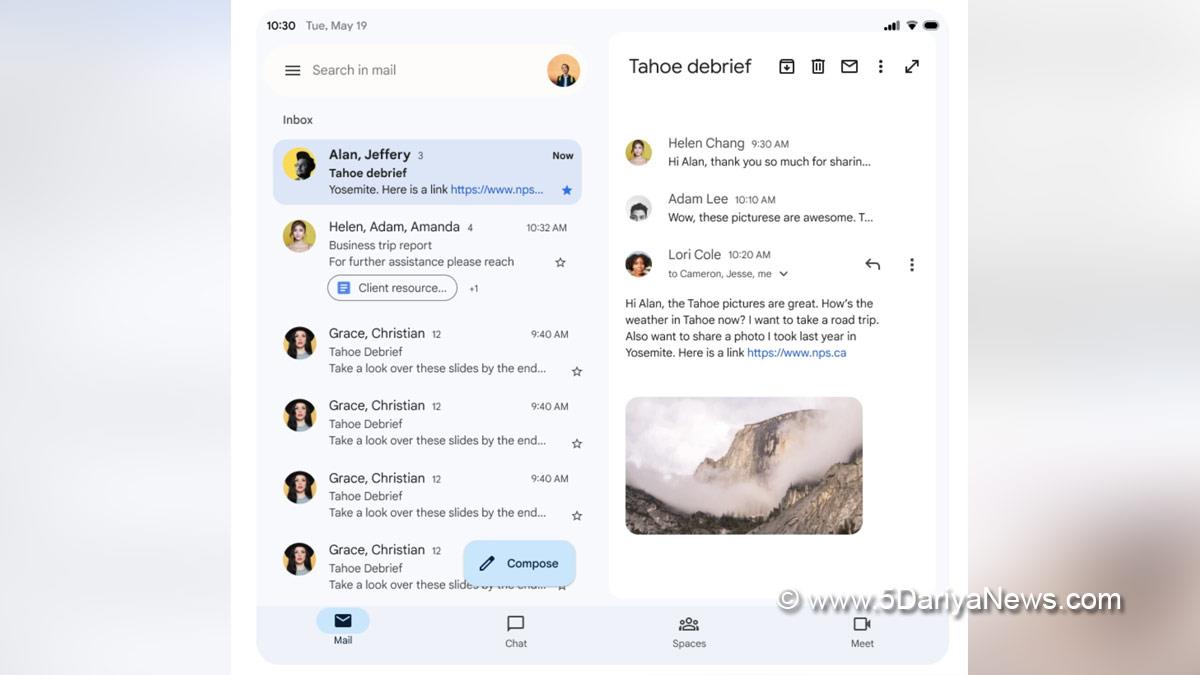 Google, San Francisco, World News, Sundar Pichai, Gmail, Gmail Update