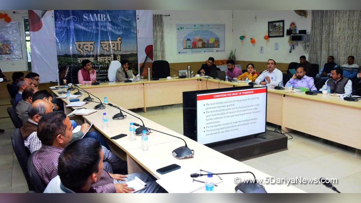Samba, Deputy Commissioner Samba, Anuradha Gupta, Kashmir, Jammu And Kashmir, Jammu & Kashmir, District Administration Samba, Ek Charcha Rajasav Qanoono Pe