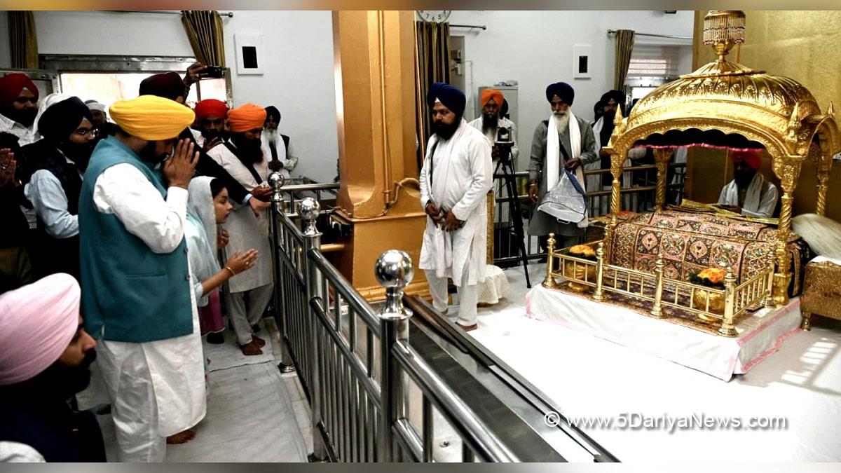 Bhagwant Mann, AAP, Aam Aadmi Party, Aam Aadmi Party Punjab, AAP Punjab, Government of Punjab, Punjab Government, Punjab, Chief Minister Of Punjab, Takht Sri Kesgarh Sahib