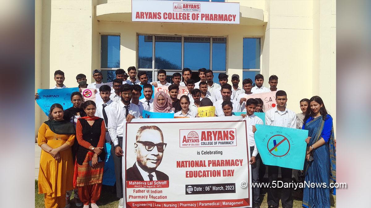 Aryans Group of Colleges, Aryan College, Rajpura, Aryans Group of Colleges Rajpura, Dr. Parveen Kataria, Dr. Anshu Kataria, National Pharmacy Education Day