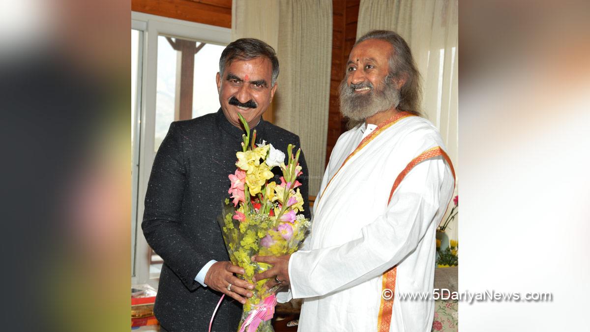 Sukhvinder Singh Sukhu, Himachal Pradesh, Himachal, Congress, Indian National Congress, Himachal Congress, Shimla, Chief Minister of Himachal Pradesh, Sri Ravi Shankar