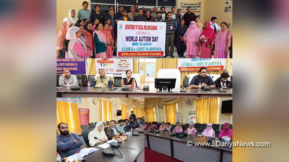 World Autism Day, Ramban, Deputy Commissioner Ramban, Mussarat Islam, Mussarat ul-Islam, Kashmir, Jammu And Kashmir, Jammu & Kashmir, District Administration Ramban, International Autism Awareness Day