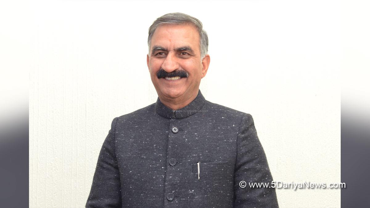 Sukhvinder Singh Sukhu, Himachal Pradesh, Himachal, Congress, Indian National Congress, Himachal Congress, Shimla, Chief Minister of Himachal Pradesh