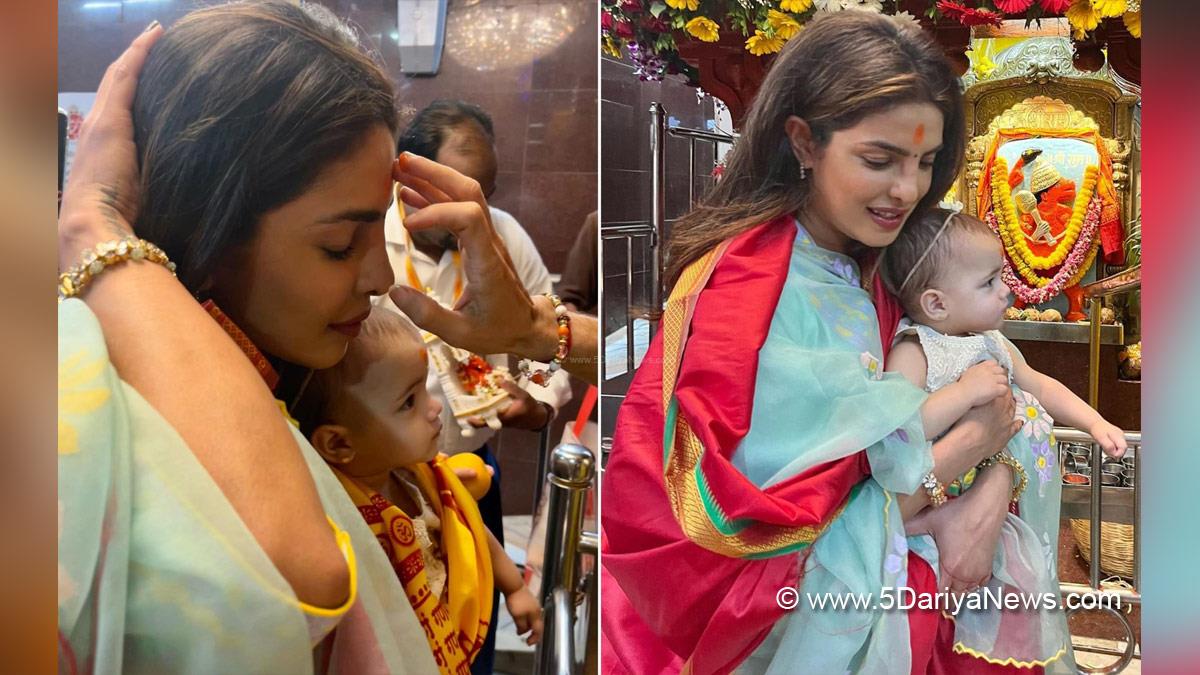 Bollywood, Entertainment, Mumbai, Actor, Actress, Cinema, Hindi Films, Movie, Mumbai News, Heroine, Priyanka Chopra, Priyanka Chopra Jonas, Priyanka Chopra Siddivinayak Temple, Malti Marie Jonas, Priyanka Malti Siddivinayak Temple
