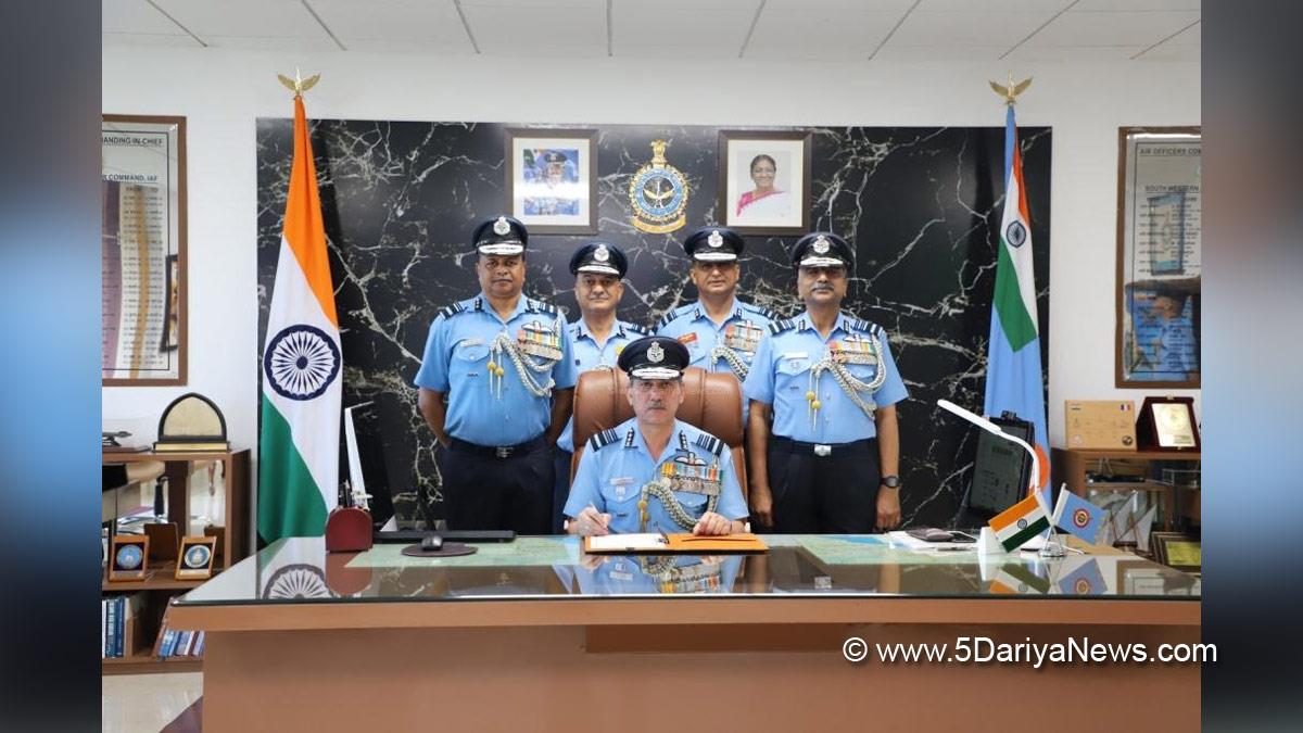 Military, Indian Air Force, Air Marshal Narmdeshwar Tiwari, Narmdeshwar Tiwari, Air Force, South Western Air Command, SWAC
