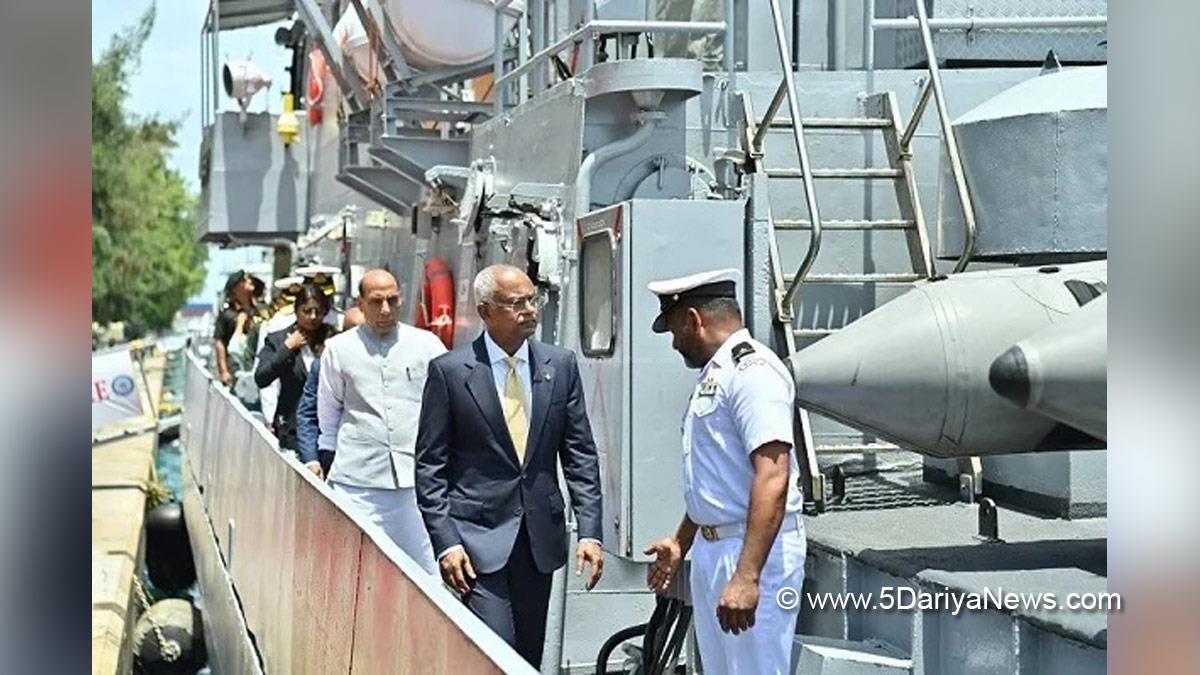 Rajnath Singh, Union Defence Minister, Defence Minister of India, BJP, Bharatiya Janata Party, Maldivian National Defence Force, MNDF, Offshore Patrol Vessel, OPV
