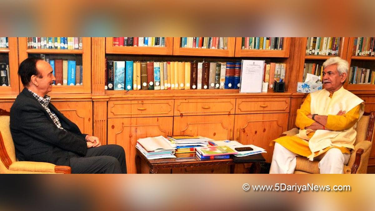 Manoj Sinha, Lieutenant Governor J&K, Raj Bhavan, Jammu, Srinagar, Kashmir, Jammu And Kashmir, Jammu & Kashmir, Ghulam Nabi Azad, Democratic Progressive Azad Party