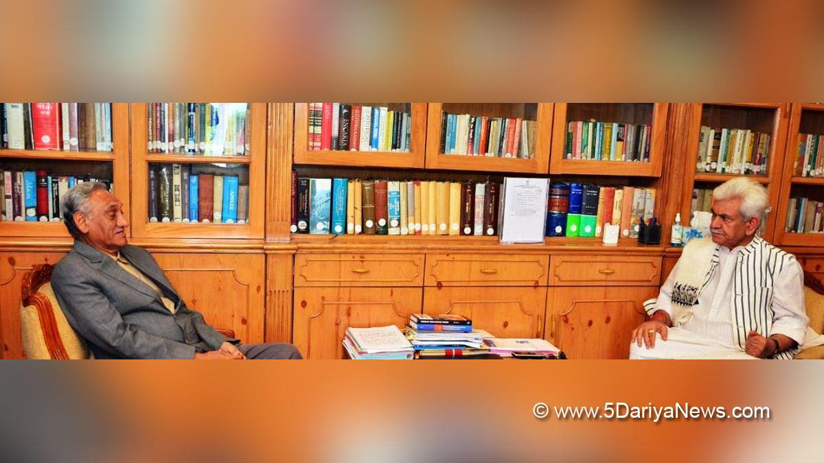 Manoj Sinha, Lieutenant Governor J&K, Raj Bhavan, Jammu, Srinagar, Kashmir, Jammu And Kashmir, Jammu & Kashmir
