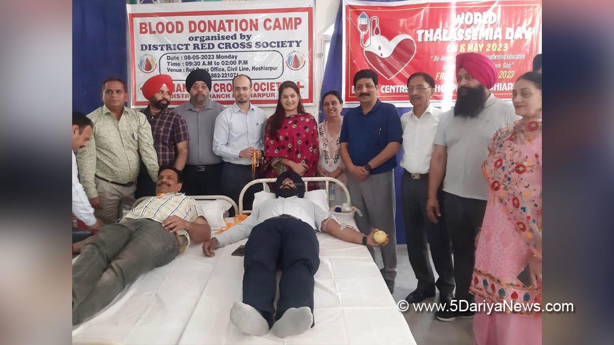 Punjab Admin, Daljit Kaur, Additional Deputy Commissioner, Blood camp, Blood Donation Camp, World Thalassaemia Day, District Red Cross Society, Hoshiarpur