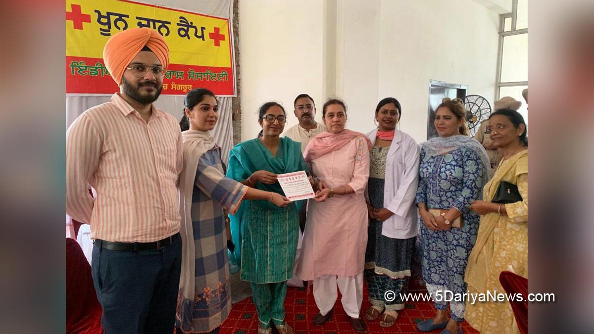 Punjab Admin, Navreet Kaur Sekhon, Sangrur, World Red Cross Day, Blood camp, Blood Donation Camp, World Thalassaemia Day, District Red Cross Society