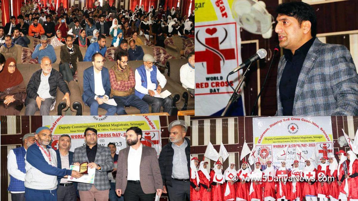 Srinagar, Deputy Commissioner Srinagar, Mohammad Aijaz Asad, Jammu, Kashmir, Jammu And Kashmir, Jammu & Kashmir, District Administration Srinagar, World Red Cross, World Thalassemia Day, District Red Cross Society, Henry Dunant, International Committee of the Red Cross, World Red Cross Day