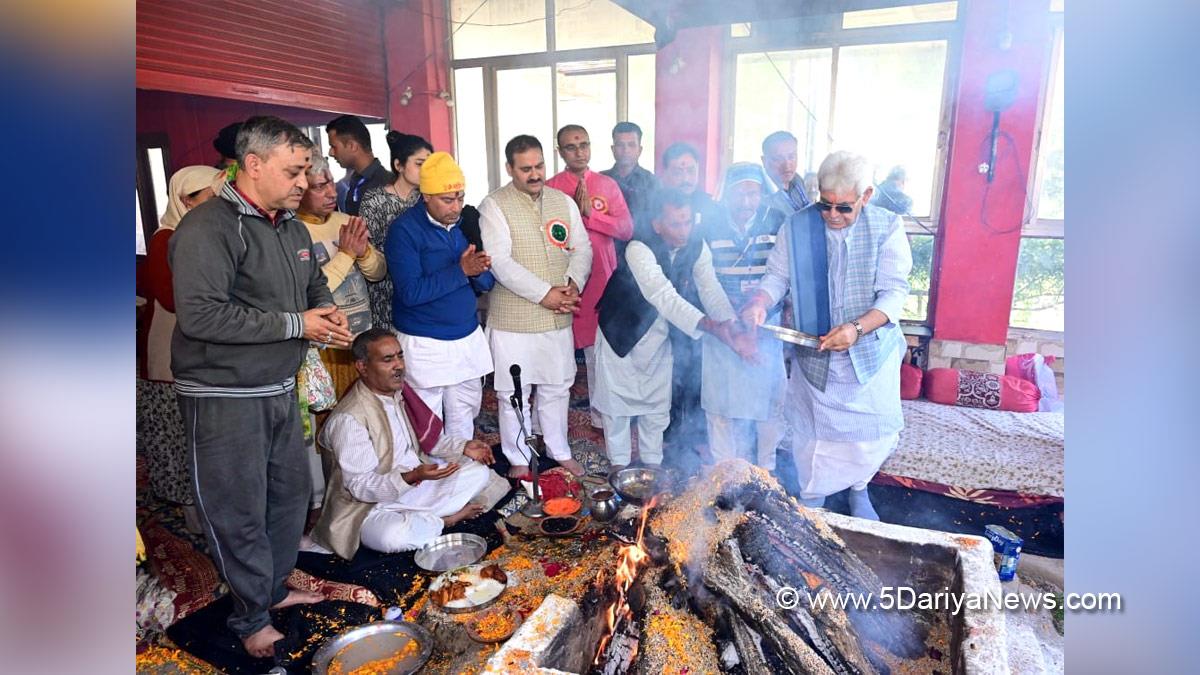 Manoj Sinha, Lieutenant Governor J&K, Raj Bhavan, Jammu, Srinagar, Kashmir, Jammu And Kashmir, Jammu & Kashmir, Zeashta Devi Temple, Zeashta Mata Jayanti