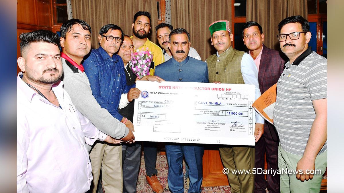 Sukhvinder Singh Sukhu, Himachal Pradesh, Himachal, Congress, Indian National Congress, Himachal Congress, Shimla, Chief Minister of Himachal Pradesh, CM Relief Fund