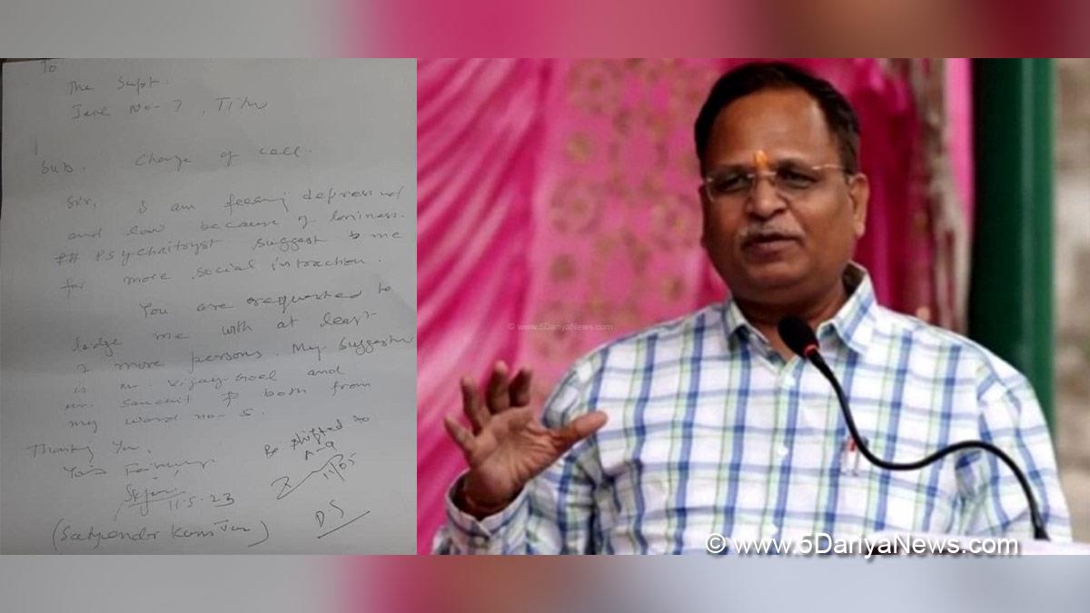 Satyendra Jain, Satyendar Kumar Jain, Satyendar Jain, AAP, Aam Aadmi Party, Satyendar Jain PMLA Case