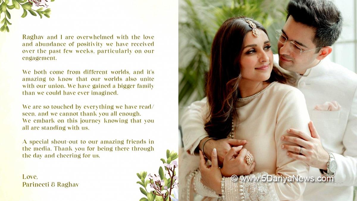 Bollywood, Parineeti Chopra Raghav Chadha, Parineeti Chopra, Raghav Chadha, Parineeti Chopra & Raghav Chadha Wedding, Parineeti Chopra Raghav Chadha Wedding, Parineeti Chopra Raghav Chadha Latest News, Parineeti Chopra Raghav Chadha Engagement, Parineeti Raghav Engagement, Parineeti Raghav Wedding, Parineeti Raghav Wedding Date, Parineeti Chopra Engagement, Pari Raghav