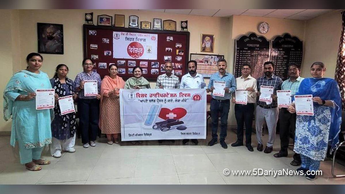 Health, Civil Surgeon, Civil Surgeon Ferozpur, Ferozpur, World Hypertension Day