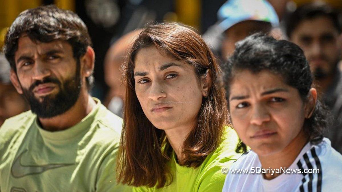 Protest, Wretlers Protest, Wretlers Protest New Delhi, Wretlers Protest News, Wretlers Protest Reason, Wretlers Protest In India, Brij Bhushan Sharan Singh News, Brij Bhushan Sharan Singh Latest News, Wrestling Federation of India, WFI, WFI President, Bajrang Punia, Vinesh Phogat, Sakshi Malik, Bajrang Vinesh Sakshi Protest, Wretlers Protest News Today