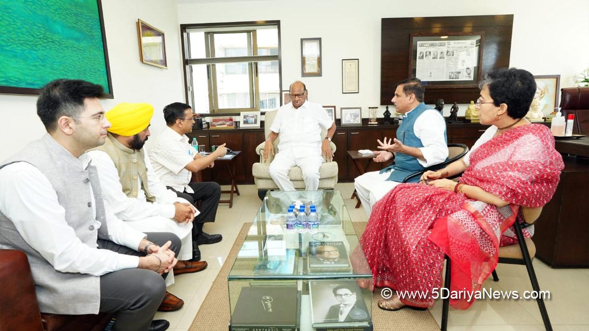 Arvind Kejriwal, AAP, Aam Aadmi Party, Delhi Chief Minister, New Delhi, Bhagwant Mann, Sharad Pawar, Rahgav Chadda, Sanjay Singh