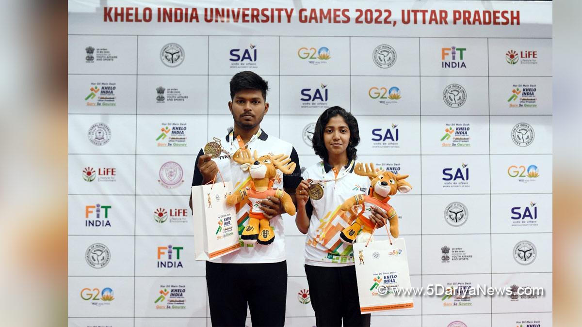 Sports News,  Khelo India University Games 2022 Uttar Pradesh, KIUG, Narmada Nithin