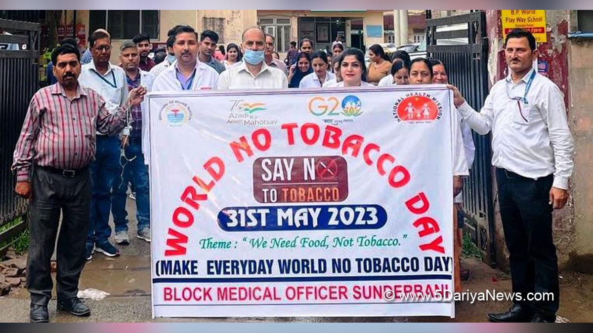 Health, Rajouri, World No Tobacco Day, Kashmir, Jammu And Kashmir, Jammu & Kashmir, District Administration Rajouri,Dr. Nissar Hussain