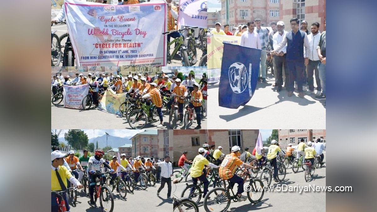 Bandipora, Deputy Commissioner Bandipora, Dr Owais Ahmad, Kashmir, Jammu And Kashmir, Jammu & Kashmir, District Administration Bandipora, World Bicycle Day
