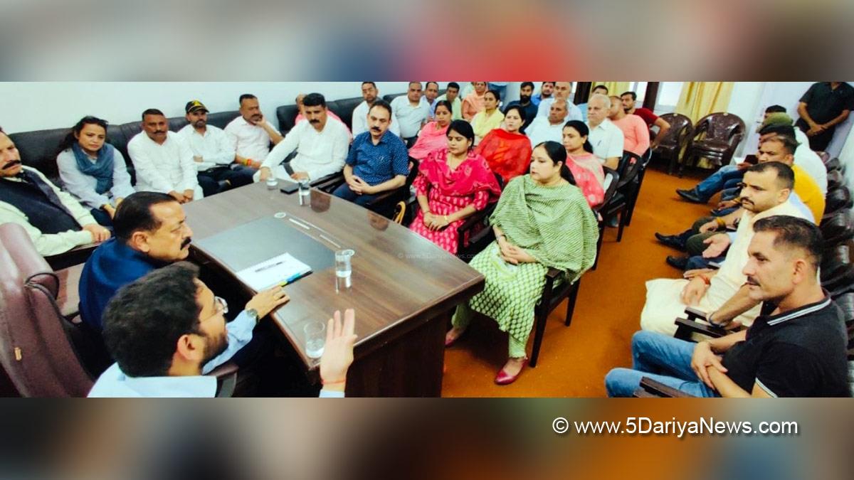 Dr Jitendra Singh, Dr. Jitendra Singh, Bharatiya Janata Party, BJP, Udhampur, DDC Udhampur, District Development Commissioner Udhampur, Sachin Kumar Vaishay, Sachin Kumar Vaishya, Kashmir, Jammu And Kashmir, Jammu & Kashmir, District Administration Udhampur
