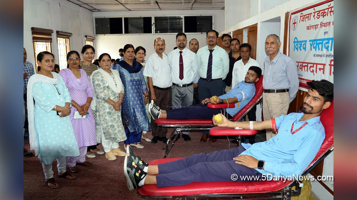 Blood Camp, Blood Donation Camp, District Red Cross Society Dharmshala, World Blood Donor Day