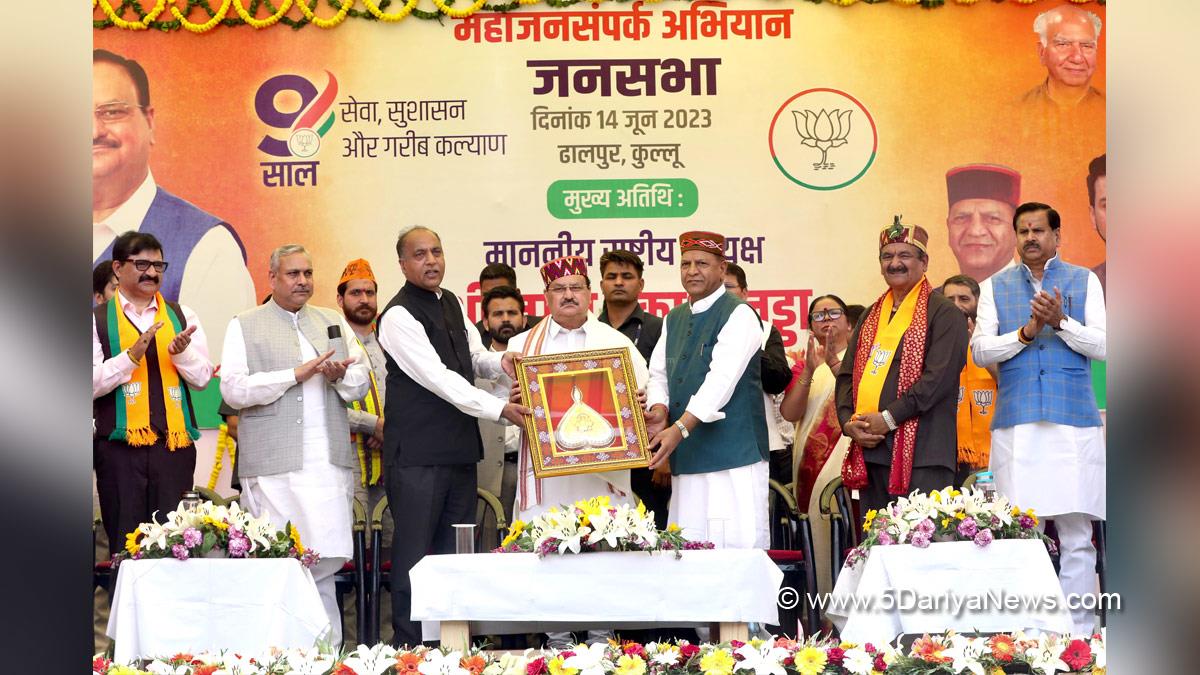 Jagat Prakash Nadda, BJP President, BJP, Bharatiya Janata Party, Jai Ram Thakur, Himachal Pradesh, Himachal, Govind Singh Thakur