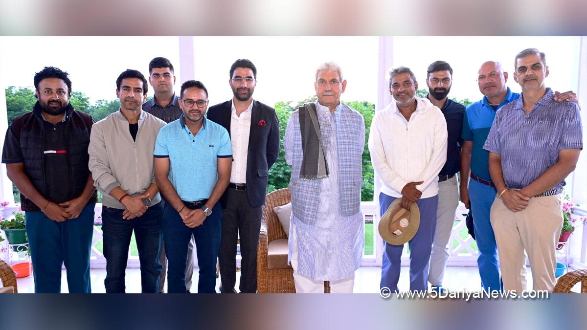 Manoj Sinha, Lieutenant Governor J&K, Raj Bhavan, Jammu, Srinagar, Kashmir, Jammu And Kashmir, Jammu & Kashmir, Ranji Players, Ajay Jadeja, Parthiv Patel, Nikhil Chopra, Mithun Manhas, Dr Syed Abid Rasheed Shah
