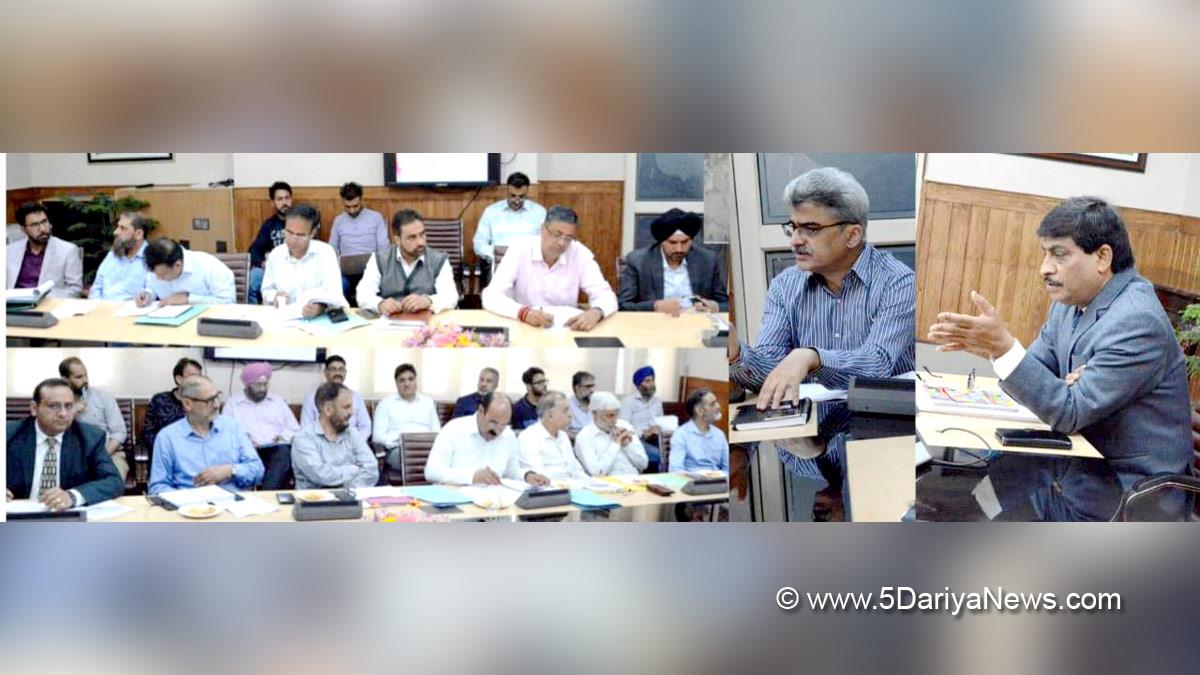 Arun Kumar Mehta, Dr. Arun Kumar Mehta, Kashmir, Jammu And Kashmir, Jammu & Kashmir, Chief Secretary Kashmir, Centrally Sponsored Schemes, CSS, State Level Sanctioning Committee, SLSC, Atal Dulloo, Agriculture Production Department