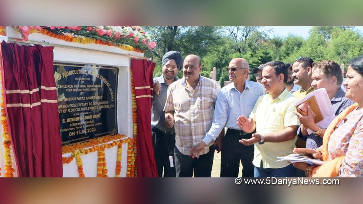 Sheikh Fayaz Ahmad, Commissioner Secretary Floriculture Gardens & Parks, Jammu, Srinagar, Kashmir, Jammu And Kashmir, Jammu & Kashmir