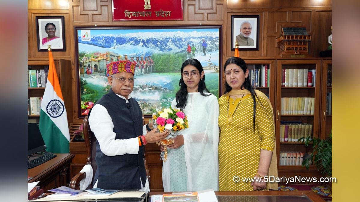 Shiv Pratap Shukla, Himachal Pradesh, Himachal, Bharatiya Janata Party, BJP, BJP Himachal, Shimla, Raj Bhawan, Kumari Charvi Sapta, Honours NEET Topper