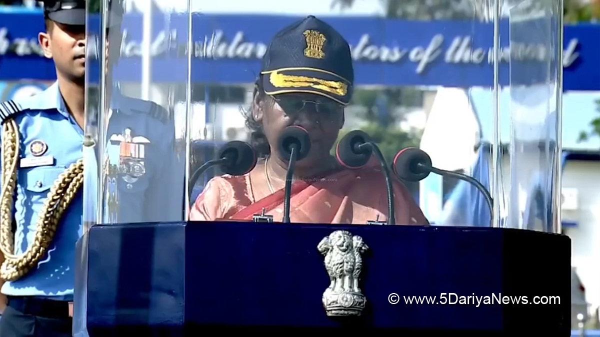 Droupadi Murmu, President of India, President, Indian President, Rashtrapati, Air Force Academy, AFA, Hyderabad
