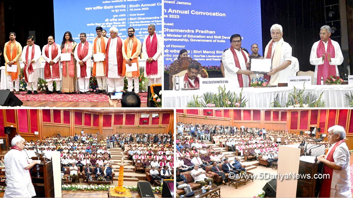 Manoj Sinha, Lieutenant Governor J&K, Raj Bhavan, Jammu, Srinagar, Kashmir, Jammu And Kashmir, Jammu & Kashmir, Dr Jitendra Singh, Dr. Jitendra Singh, Bharatiya Janata Party, BJP, Dharmendra Pradhan, Dharmendra Debendra Pradhan, BJP, Bharatiya Janata Party, Ministry of Skill Development and Entrepreneurship