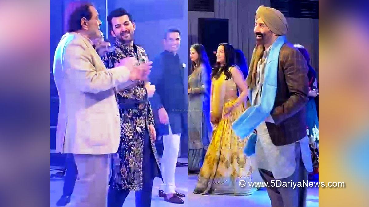 Bollywood, Entertainment, Mumbai, Actor, Cinema, Hindi Films, Movie, Mumbai News, Dharmendra, Sunny Deol, Karan Deol Sangeet Party, Sunny Deol Dance, Karan Deol Wedding,  Main Nikla Gaddi Leke 