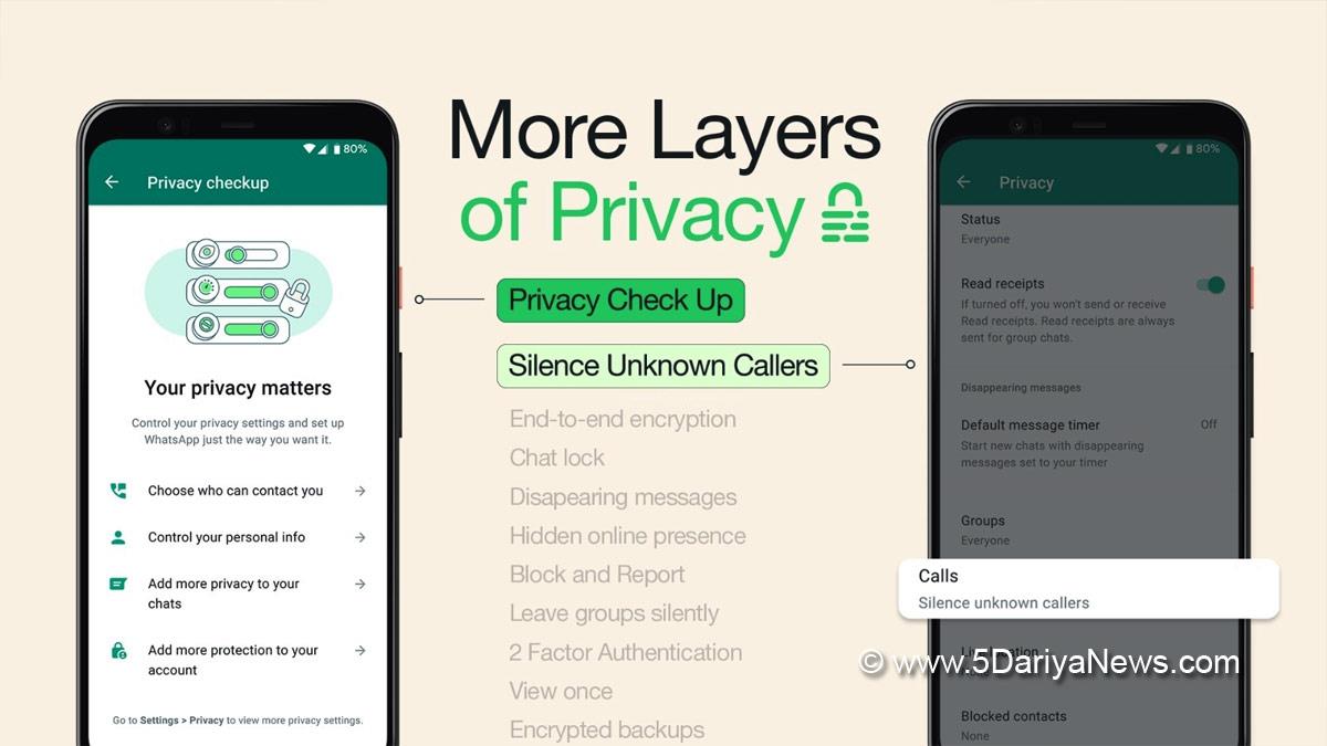 WhatsApp, Social Media, Silence Unknown Callers, Privacy Checkup, Chat Lock, WhatsApp Meta, New Delhi