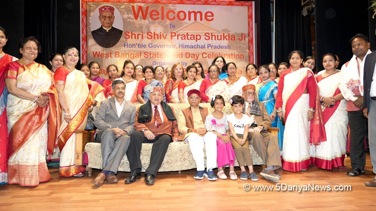 Shiv Pratap Shukla, Himachal Pradesh, Himachal, Bharatiya Janata Party, BJP, BJP Himachal, Shimla, Raj Bhawan, State Foundation Day of West Bengal, Kalibari Shimla Trust, Swami Vivekananda, Rabindranath Tagore, Subhash Chandra Bose, Jagdish Chandra Bose, Swami Ramakrishna Paramhans