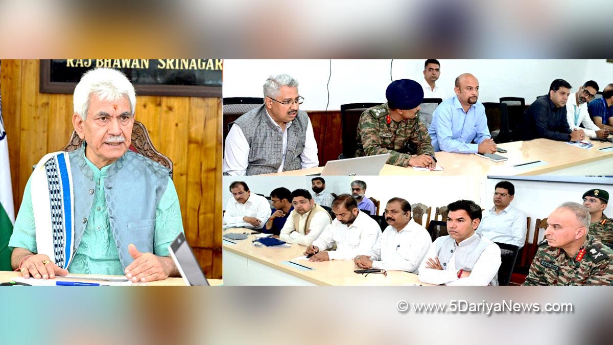 Manoj Sinha, Lieutenant Governor J&K, Raj Bhavan, Jammu, Srinagar, Kashmir, Jammu And Kashmir, Jammu & Kashmir, Shri Amarnath Ji Yatra, Shri Amarnathji Yatra 2023, Amarnathji Yatra, Amarnathji Yatra 2023, Shri Amarnath Ji Pilgrimage, Shri Amarnathji Shrine Board, SASB,SANJY-2023
