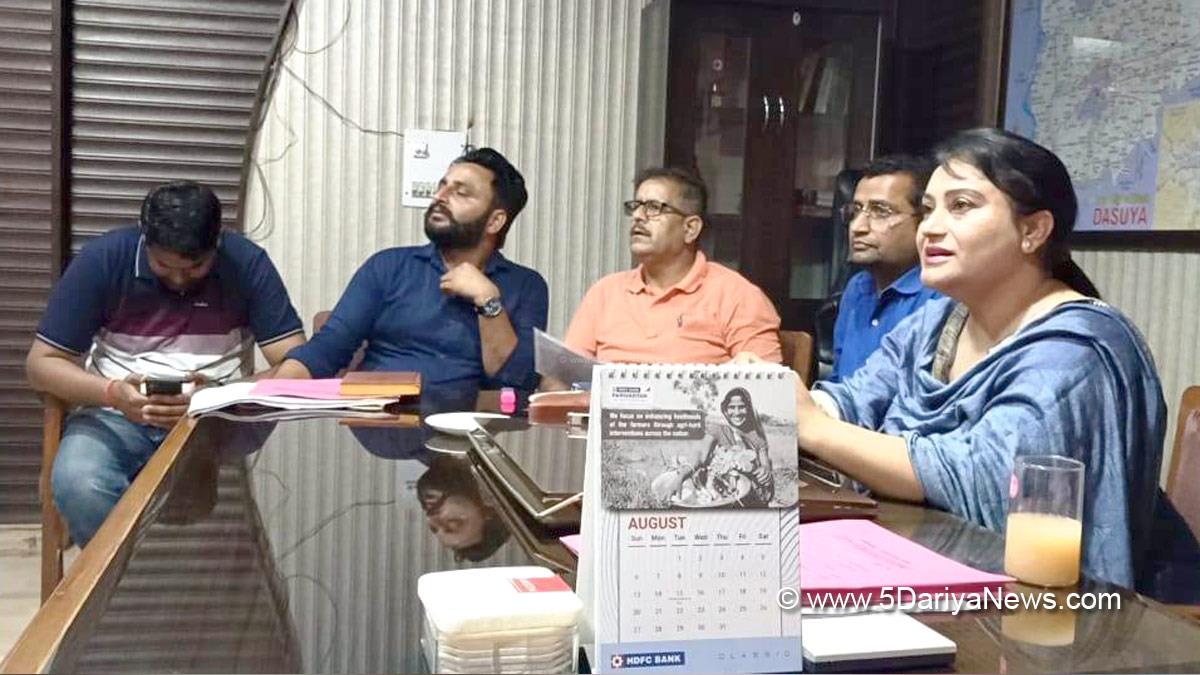 Karamjit Kaur, Chairperson District Planning Committee, Block Dasuha, Punjab Construction Program