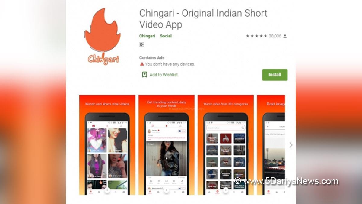 Chingari , Social Media , Short video app Chingari , Aditya Kothari