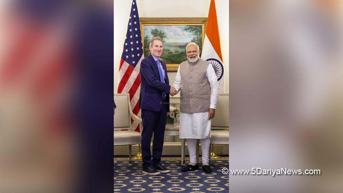 Narendra Modi, Modi, BJP, Bharatiya Janata Party, Prime Minister of India, Prime Minister, Narendra Damodardas Modi, Andy Jassy, CEO Amazon, Amazon Web Services, AWS, AWS Asia Pacific