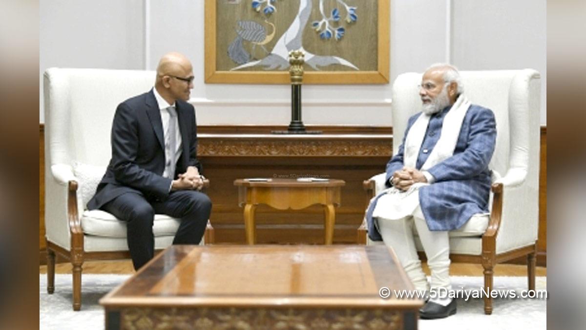 Narendra Modi, Modi, BJP, Bharatiya Janata Party, Prime Minister of India, Prime Minister, Narendra Damodardas Modi, Satya Nadella 