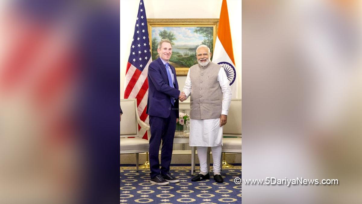 Narendra Modi, Modi, BJP, Bharatiya Janata Party, Prime Minister of India, Prime Minister, Narendra Damodardas Modi, Andy Jassy, CEO Amazon, Amazon Web Services, AWS, AWS Asia Pacific